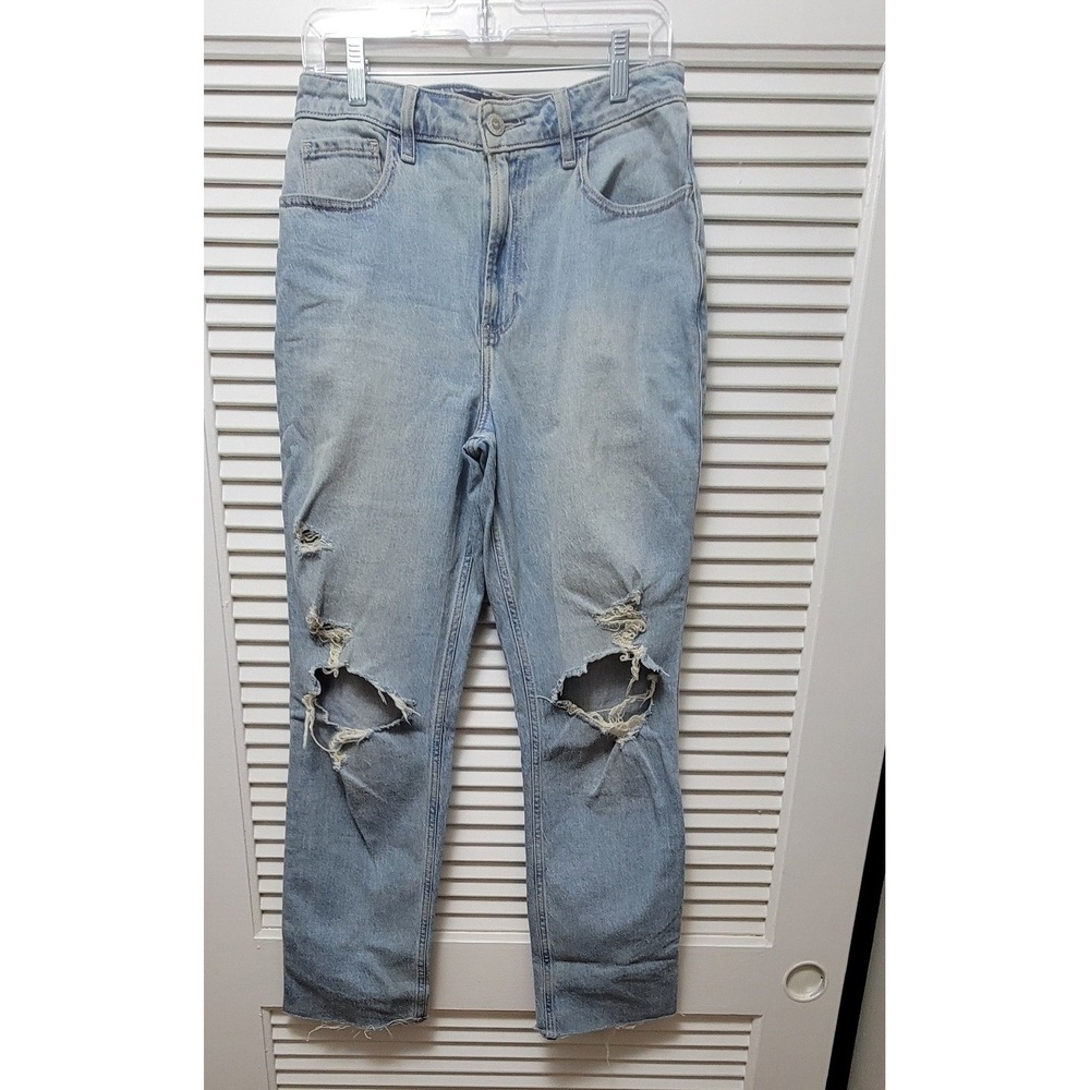 Vintage 90s Hollister Ultra High-Rise  Distressed Jeans Light Wash 8R W29R
